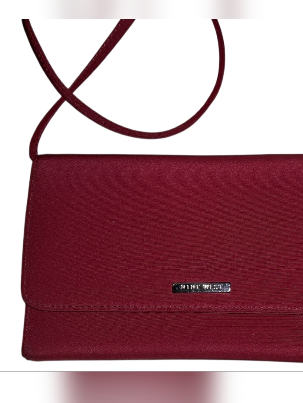 Nine West Wine Red Crossbody Clutch
